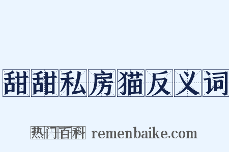 甜甜私房猫反义词是什么意思的图片